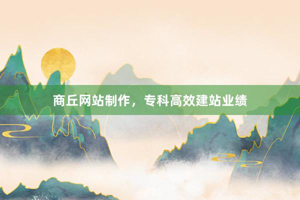 商丘网站制作，专科高效建站业绩